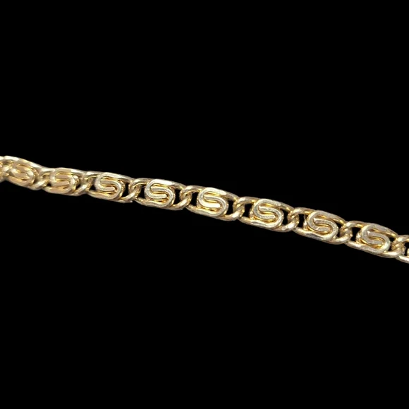 Vintage Cream Beaded Clutch with Gold Chain - Picture 5 of 5